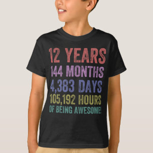 T-shirt Enfants 12e anniversaire 12 ans d'être merveilleux
