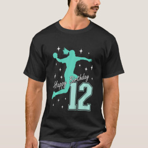 T-shirt Enfants 12e anniversaire handball jouant fille