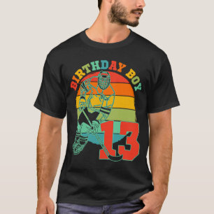 T-shirt Enfants 13 ans Hockey sur glace Rétro Anniversaire