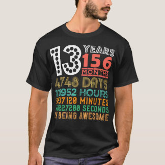 T-shirt Enfants 13e Anniversaire 13 Ans 156 Mois De Bein