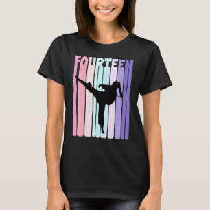 T-shirt Enfants 14e anniversaire Taekwondo Karaté Filles 1
