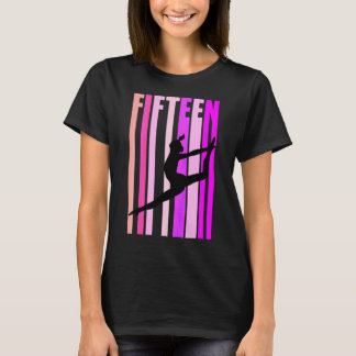 T-shirt Enfants 15 15e Gymnastique Rétro Gymnaste Annivers