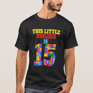 T-shirt Enfants 15e anniversaire 15 ans Constructeur Garço