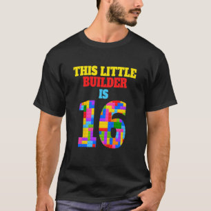 T-shirt Enfants 16e anniversaire 16 ans Builder Garçon B