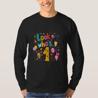 T-shirt Enfants 1 an 1er anniversaire Thème de fête Look W