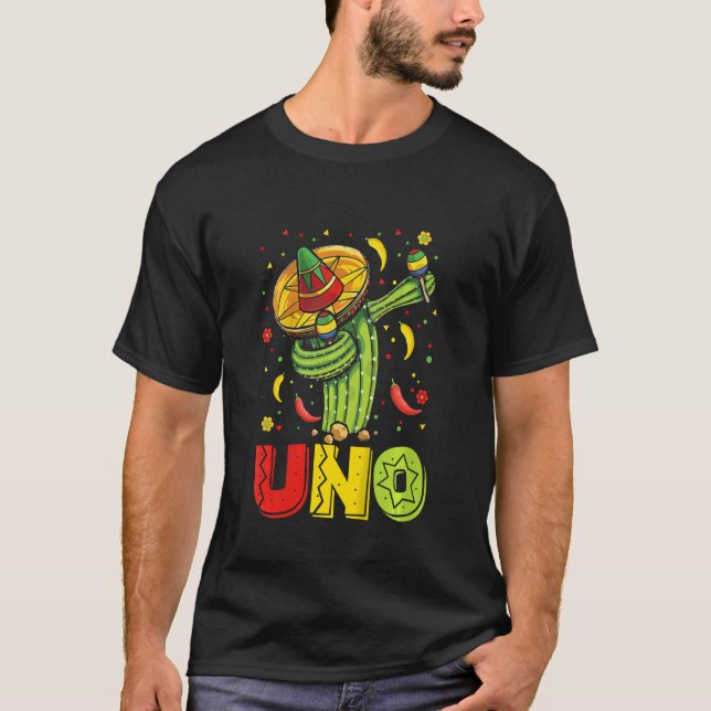 T-shirt Enfants 1er anniversaire Garçon 1 an Uno Anos Dabb (Devant)