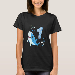T-shirt Enfants 1er anniversaire Garçons Requin 1 ans Old 