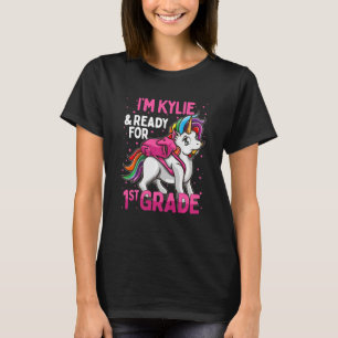 T-shirt Enfants 1st Grader Unicorn Je suis Kylie Et Prêt P