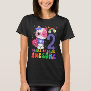 T-shirt Enfants 2 ans Ados 2e anniversaire fille Awesome C