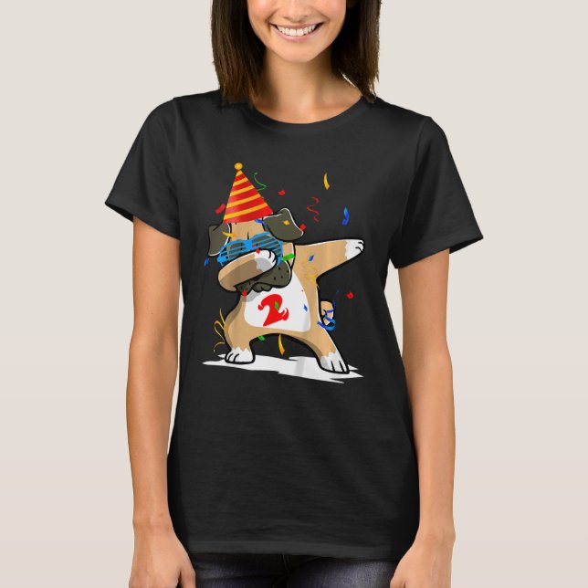 T-shirt Enfants 2 ans Carlin Dabbing 2e anniversaire garço (Devant)