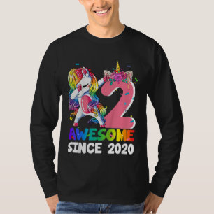 T-shirt Enfants 2 ans Filles Dabbing Unicorne Awesome Sinc