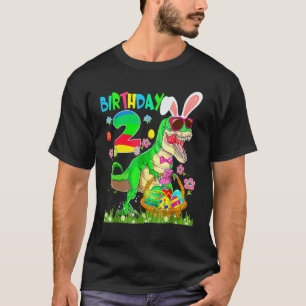 T-shirt Enfants 2 ans T Rex Dinosaur Easter Bunny Egg 2n