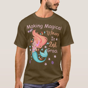 T-shirt Enfants 2e année Sirène Faisant des Vagues Magique