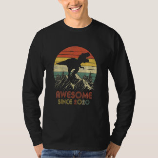 T-shirt Enfants 2e anniversaire Dinosaur 2 ans Awesome Sin