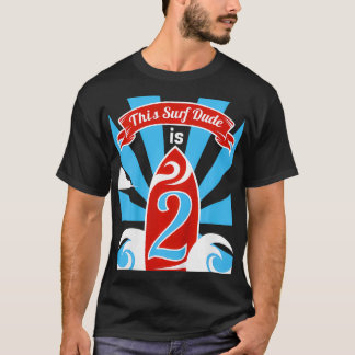 T-shirt Enfants 2e anniversaire Garçons Surf Surfer 2 ans