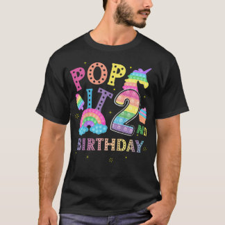 T-shirt Enfants 2e anniversaire pop 2 année fêter pour gir