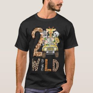 T-shirt Enfants 2e anniversaire Safari deux zoo sauvage An