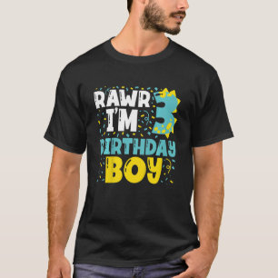 T-shirt Enfants 3 ans 3e anniversaire garçon Dinosaur bébé
