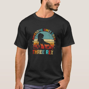 T-shirt Enfants 3 ans Dinosaur Awesome depuis 2020 3ème Bi