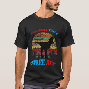 T-shirt Enfants 3 ans Enfants 3 Rex 3e anniversaire 3e ann