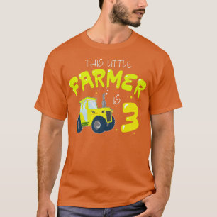 T-shirt Enfants 3 ans Ferme Tracteur fête d'anniversaire f