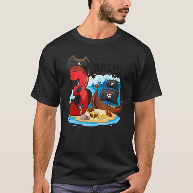 T-shirt Enfants 3 ans Pirate Anniversaire Arr Pirates Ship (Devant)