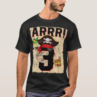 T-shirt Enfants 3 ans Pirate Anniversaire ARR Pirates Trea