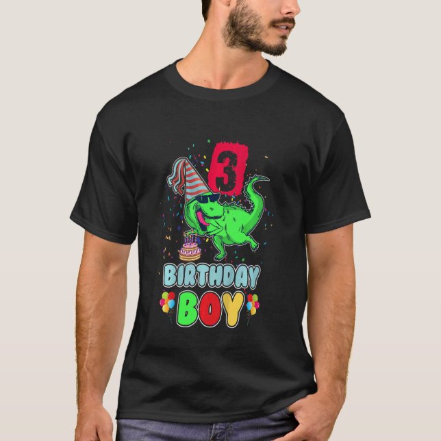 T-shirt Enfants 3 ans Rawr Je suis 3e anniversaire garçon  (Devant)