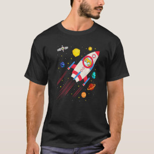 T-shirt Enfants 3 ans vaisseau spatial Rocket Anniversaire
