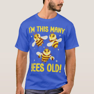 T-shirt Enfants 3 ans Vieux Abeilles Vieux 3ème anniversai