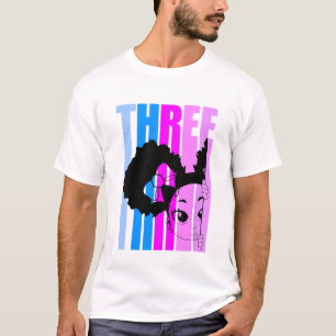 T-shirt Enfants 3 Noirs rétros Filles 3e Anniversaire Peek