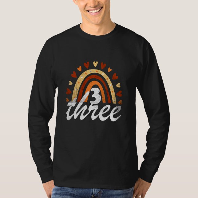 T-shirt Enfants 3e anniversaire 3 ans Anniversaire Rainbow (Devant)
