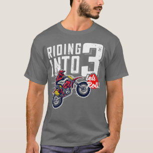 T-shirt Enfants 3e anniversaire Croix Moteur Dirt Bike Ann