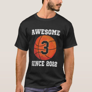T-shirt Enfants 3e anniversaire de basket-ball Lover 3 ans