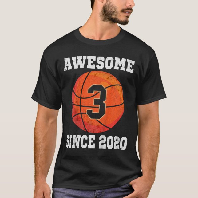 T-shirt Enfants 3e anniversaire de basket-ball Lover 3 ans (Devant)