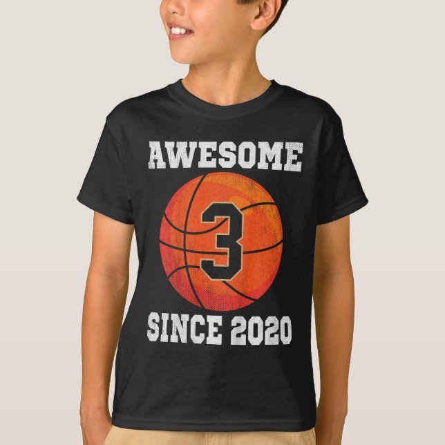 T-shirt Enfants 3e anniversaire de basket-ball Lover 3 ans (Devant)