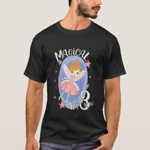 T-shirt Enfants 3e anniversaire fille mignonne tenue fée 3