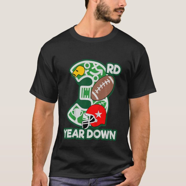 T-shirt Enfants 3e anniversaire football thème fête 3 an (Devant)