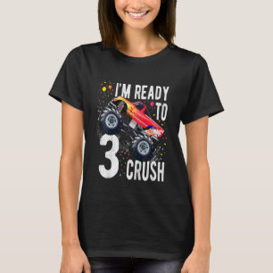T-shirt Enfants 3e anniversaire garçon 3 ans Monster Truck