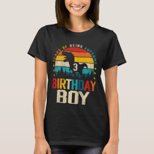 T-shirt Enfants 3e anniversaire garçon Dinosaur Rex 3 ans