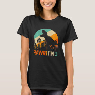 T-shirt Enfants 3e anniversaire Garçons Dinosaur Rex 3 ans