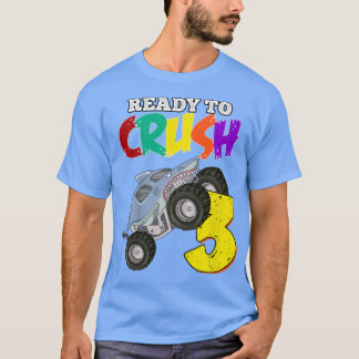 T-shirt Enfants 3e anniversaire Garçons Monster Camion 3 a