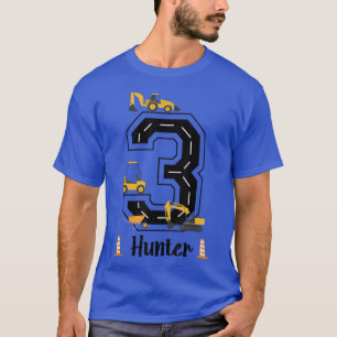 T-shirt Enfants 3e anniversaire Grue Excavateur Camion 3 a