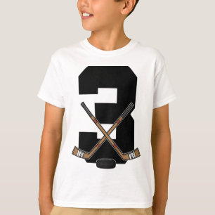 T-shirt Enfants 3e Anniversaire Hockey sur Glace Enfants T