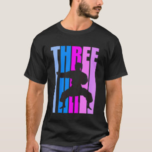 T-shirt Enfants 3e anniversaire Karate Retro 3 aujourd'hui