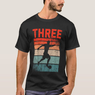 T-shirt Enfants 3e anniversaire Retro Football 3 ans Garço