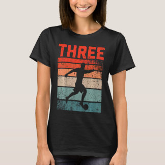 T-shirt Enfants 3e anniversaire Retro Football 3 ans Garço