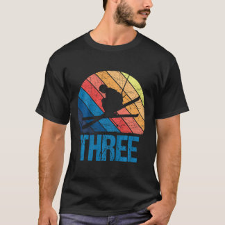 T-shirt Enfants 3e anniversaire Retro Ski Ski 3 ans garçon