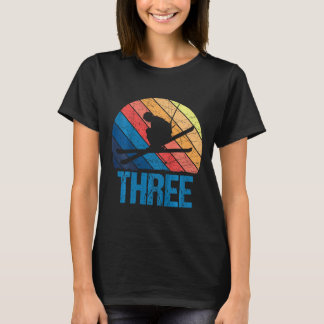 T-shirt Enfants 3e Anniversaire Rétro Ski Ski 3 Ans Garçon