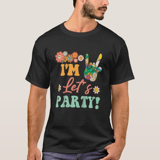 T-shirt Enfants 3e anniversaire tenue fille Retro Sunflowe (Devant)